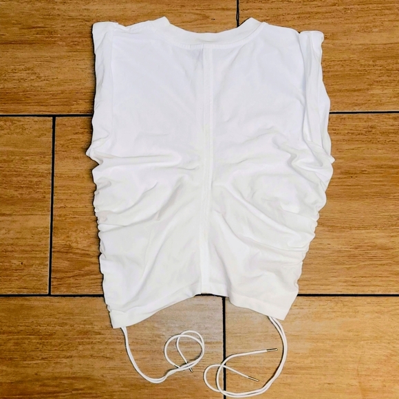 ALEXANDER WANG High Twist Crop Top With Ties In White Size M - Picture 2 of 14